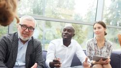 Leaders at a meeting